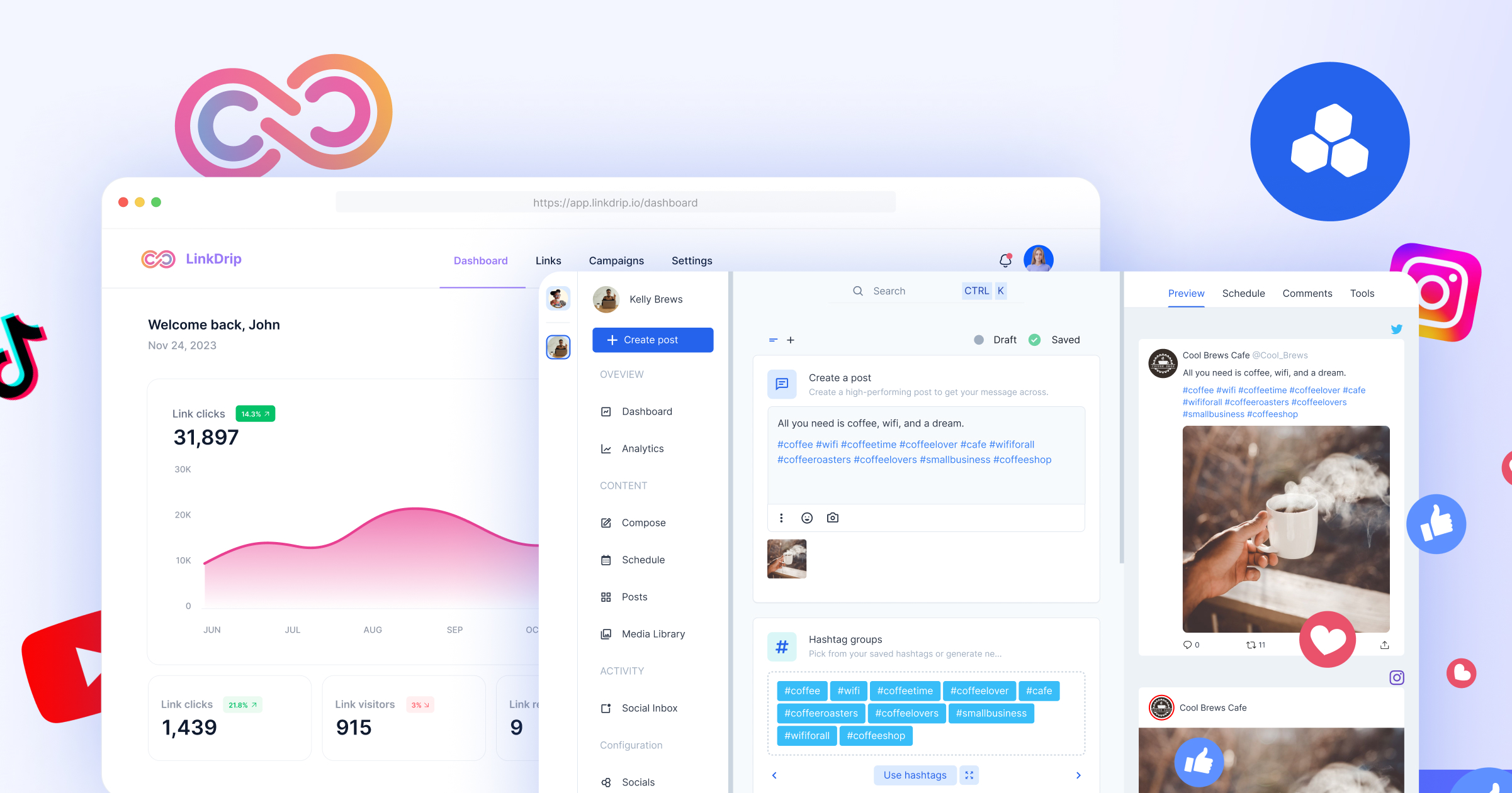 How to link LinkDrip with FeedHive