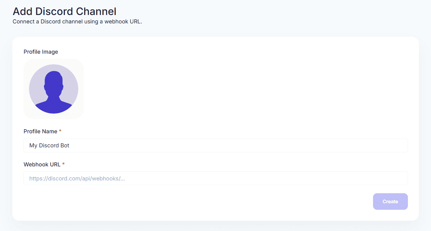 Adding Discord channel in FeedHive